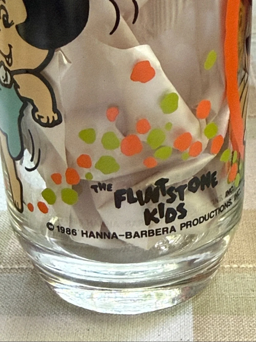 Vintage 1986 Betty Rubble Flintstones Pizza Hut Glass